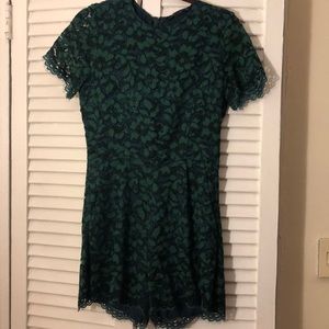 Green flowered Zara romper